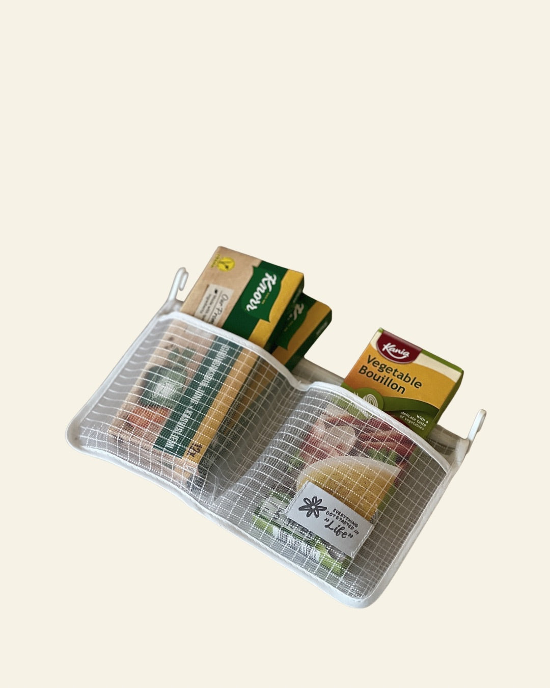 Kylskåpshängande nätpåse set om 2