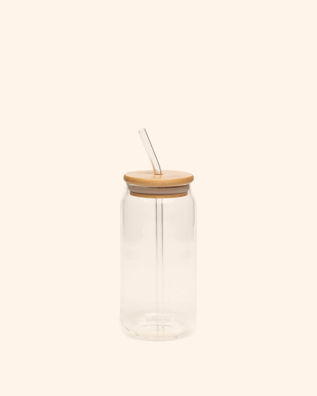 Glas med lock och sugrör
