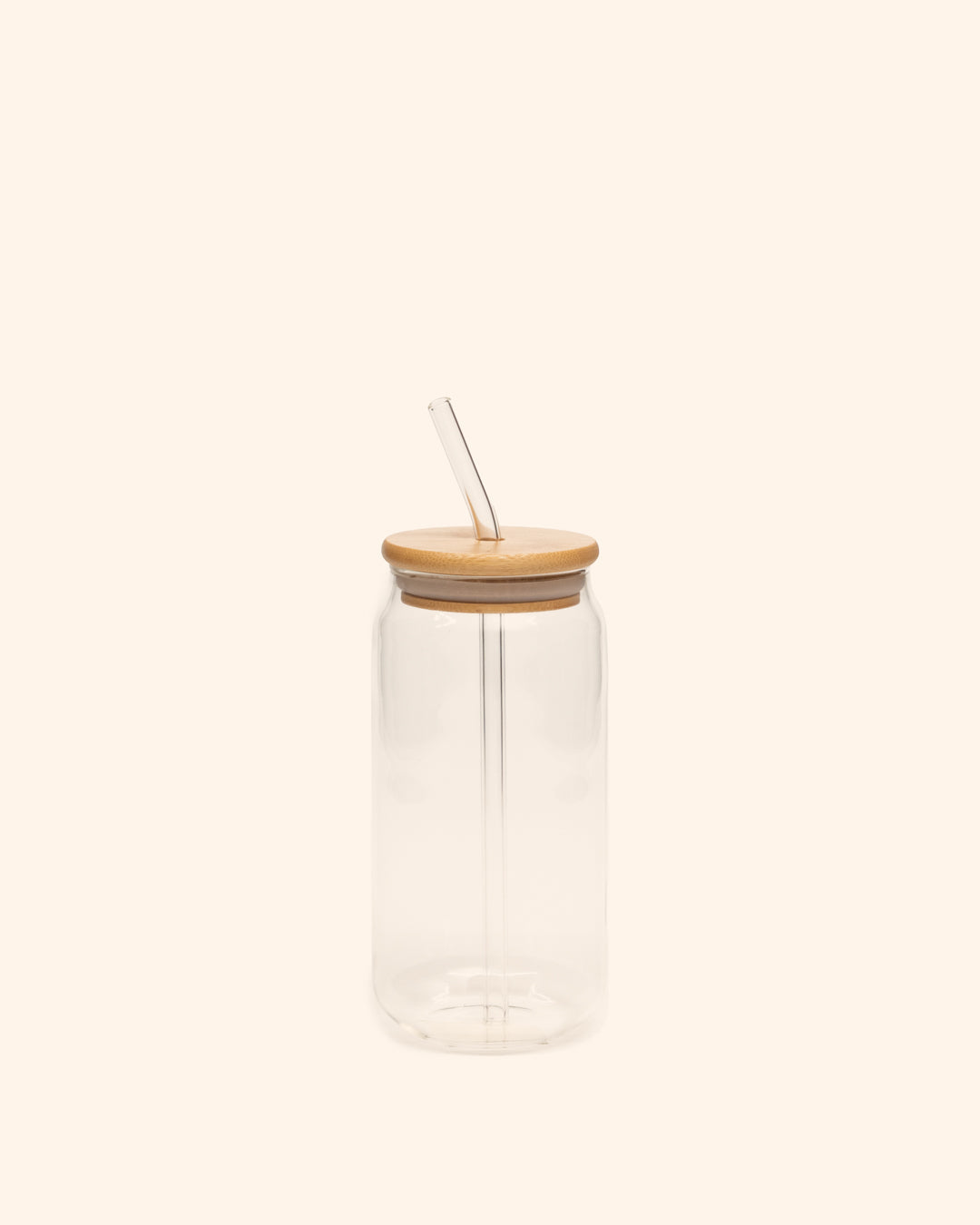 Glas med lock och sugrör