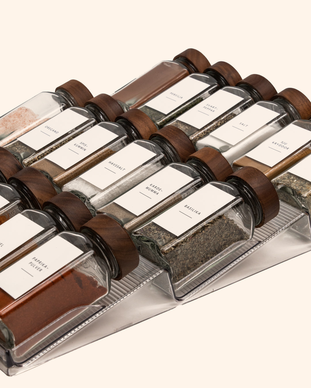 Kryddburkar ink kryddetiketter set om 24