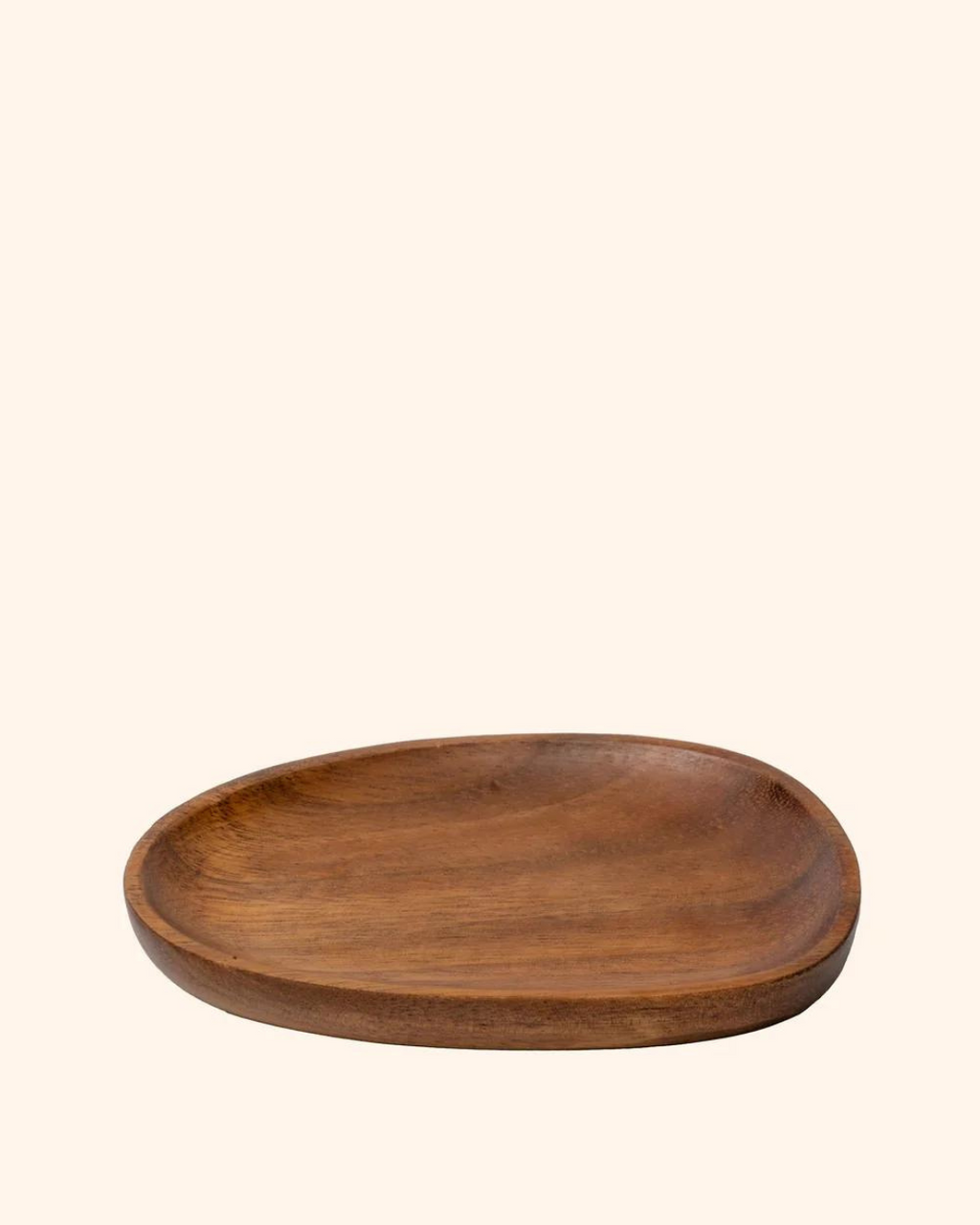 Oval träbricka liten