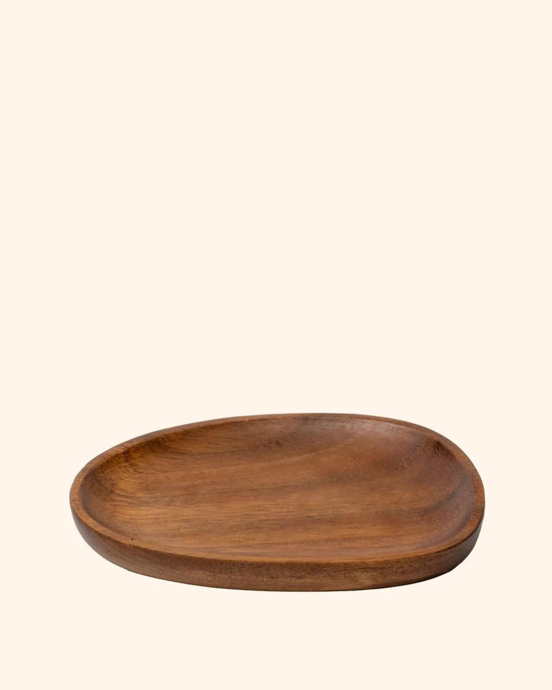 Oval träbricka liten